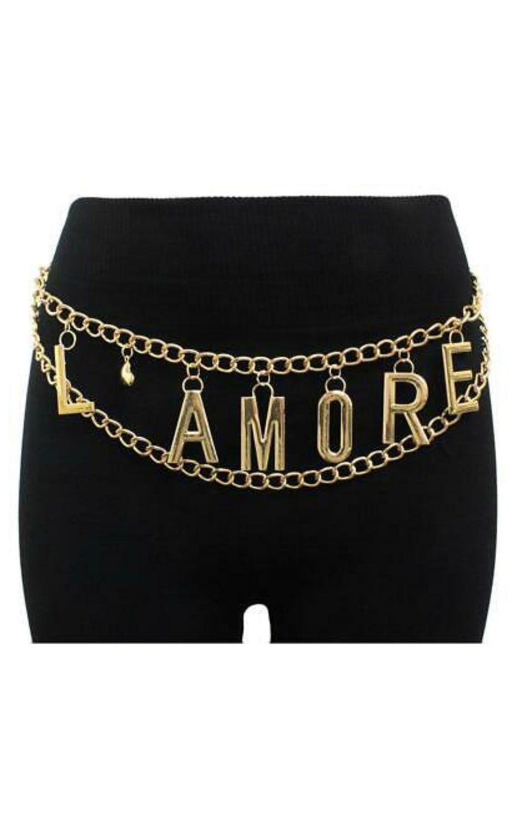 L' AMORE BELT / Bigger Letters Gold Chain